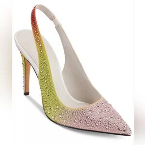 Karl Lagerfeld Chalina Rhinestone Multi-Colored Ombré Slingback Pumps